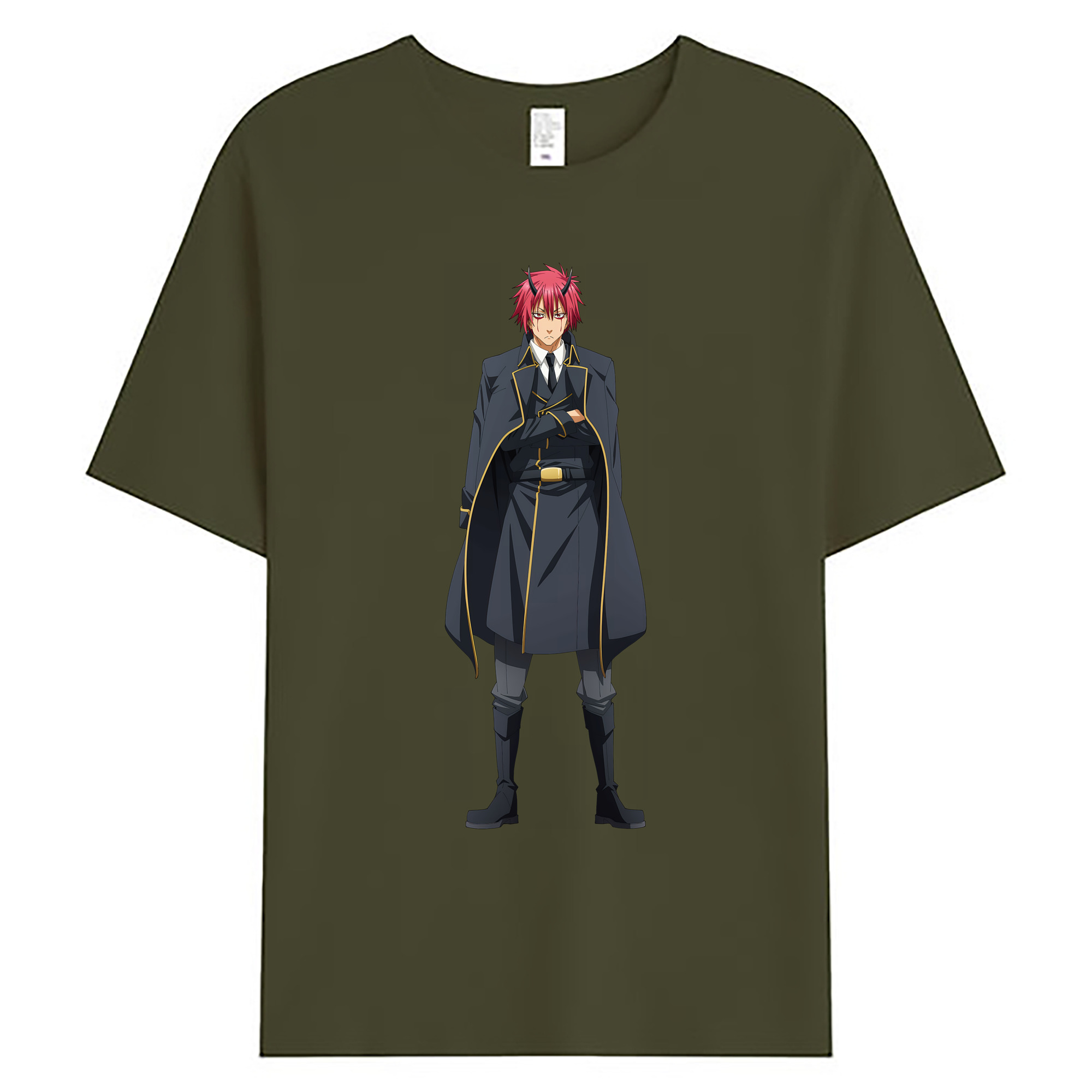 （画像用） 転スラ Regarding Reincarnated to Slime 綿100％ メンズ半袖Tシャツ｜肌触りやわらか＆通気性